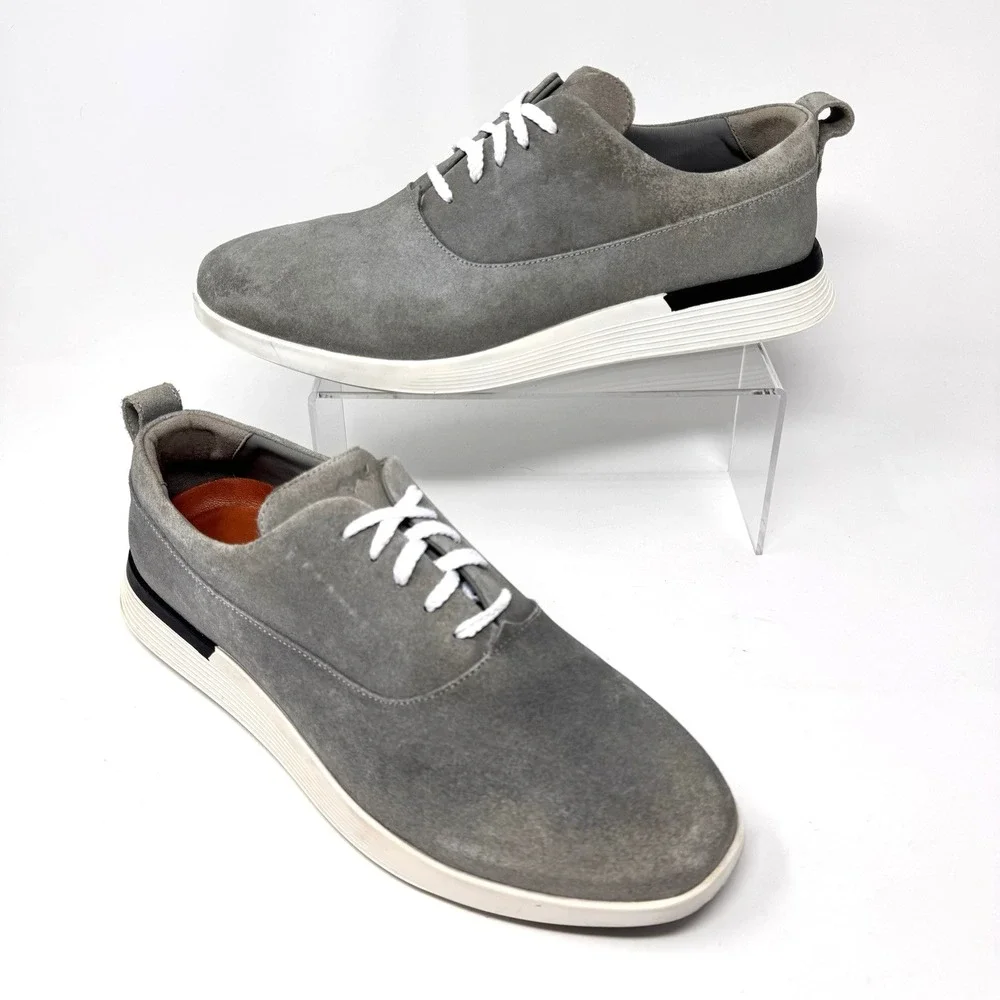 Wolf & Shepherd Derby Shoes Mens‎ 11 M Gray Suede Hybrid Comfort Dress Sneakers